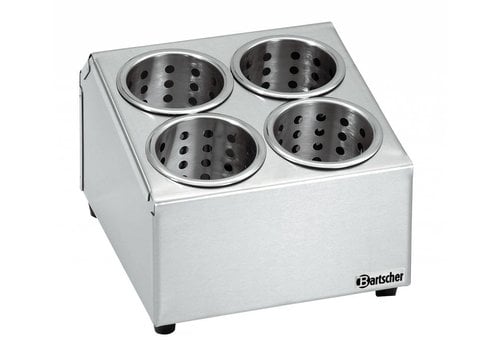  Bartscher Stainless steel cutlery basket holder 4 baskets 