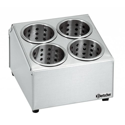  Bartscher Stainless steel cutlery basket holder 4 baskets 