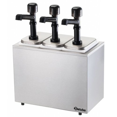  Bartscher Horeca Sausdispencer met 3 Dispensers STAFFELKORTING!! 