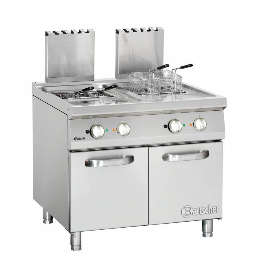 Gas fryer with base - 2 x 20 liters
