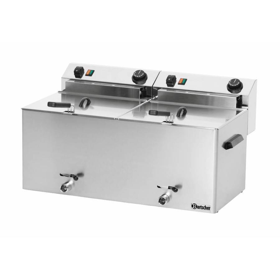 Friteuse double professionnelle - 2 x 10 litres