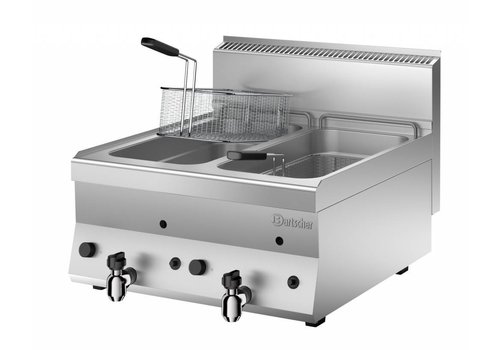  Bartscher TRÈS PROFESSIONNEL - Friteuse à gaz avec vidange 