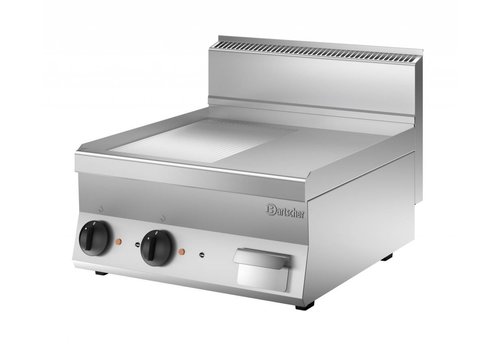  Bartscher Elektrische grillplaat glad en geribbeld | 60x65cm 