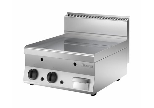  Bartscher Plaque de cuisson à gaz large | Lisse | 40x65x29,5 cm 