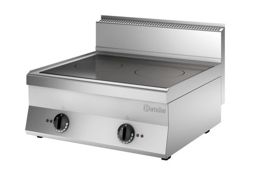  Bartscher Cuisinière à induction professionnelle pour restauration 10 000 watts | 2 zones 22 cm Ø 