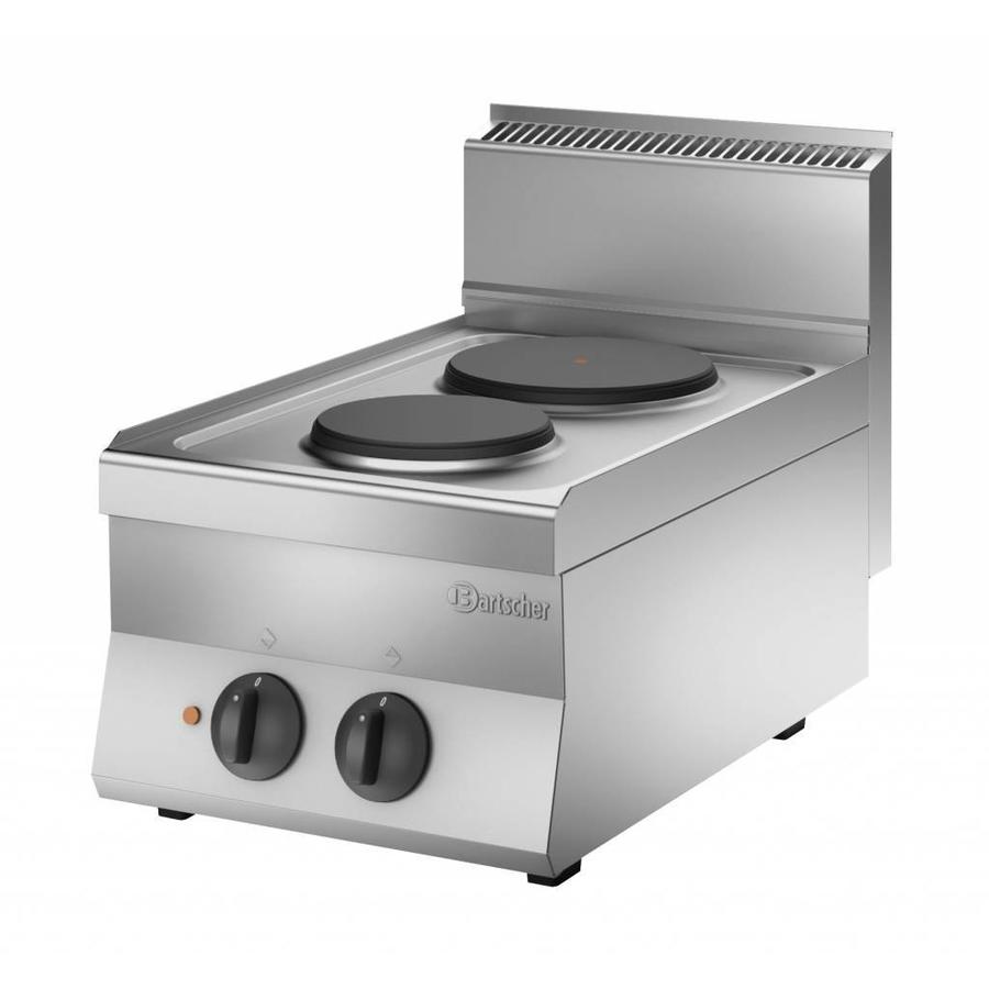 Cooker with 2 electric hotplates