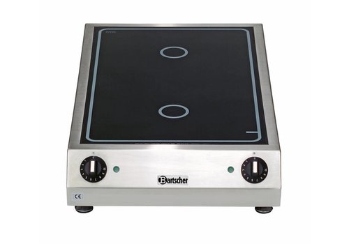  Bartscher Cuisinière électrique en céramique | 2 zones, 3,0 kW 