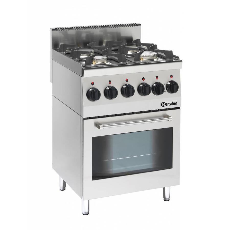 Cuisinière à gaz avec four multifonctionnel | 4 brûleurs
