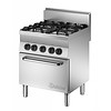 Bartscher 4-Flammen-Gasherd mit Elektrobackofen 1/1 GN