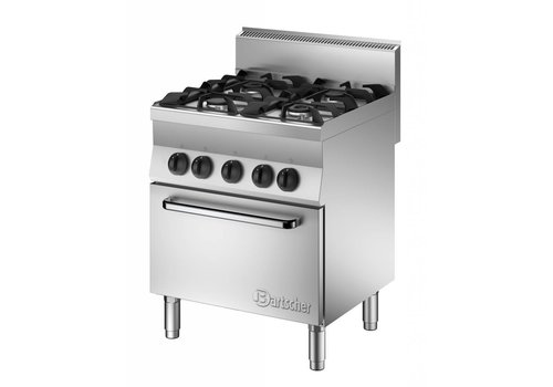  Bartscher 4-Flammen-Gasherd mit Elektrobackofen 1/1 GN 