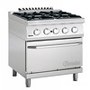 Bartscher Cuisinière à gaz avec four à gaz | 4 brûleurs