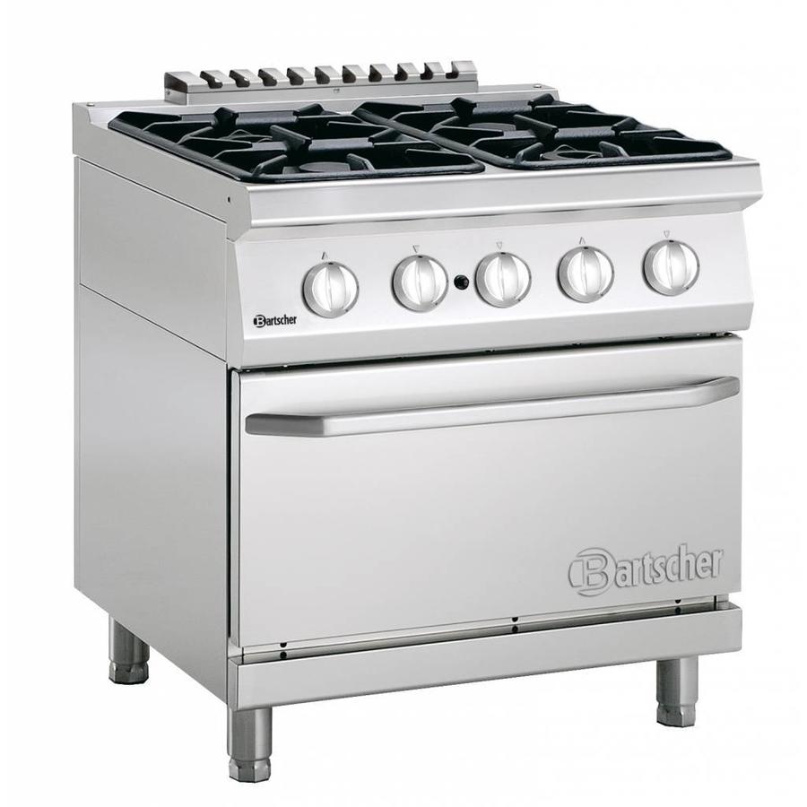 Cuisinière à gaz avec four à gaz | 4 brûleurs