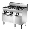 Bartscher Gas stove, gas oven and base cupboard | 6-burner