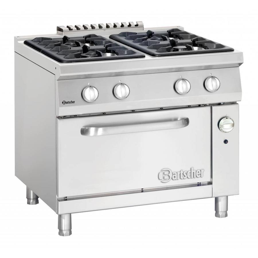 Cuisinière à gaz avec four à gaz | 4 brûleurs