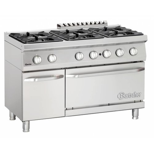  Bartscher Gas stove with gas oven | 6 burners 