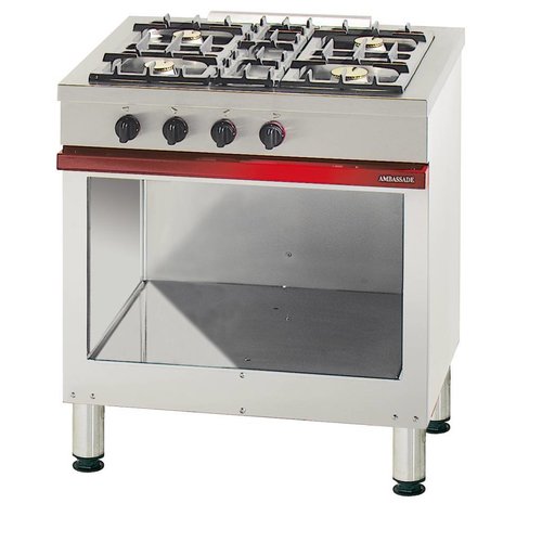  Bartscher Cuisinière à gaz naturel à base ouverte | 4 brûleurs 