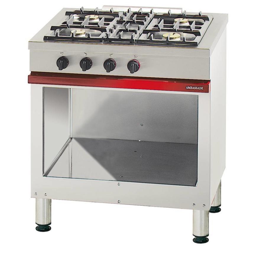 Natural Gas Stove Open Base Unit | 4 Burners