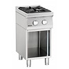Bartscher Cuisinière à gaz Gaz naturel Ouvert sous le comptoir | 2 brûleurs