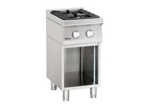  Bartscher Cuisinière à gaz Gaz naturel Ouvert sous le comptoir | 2 brûleurs 