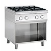 Bartscher 4-burner gas stove with open base Series 700