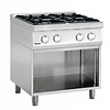 Bartscher 4-burner gas stove with open substructure Series 700
