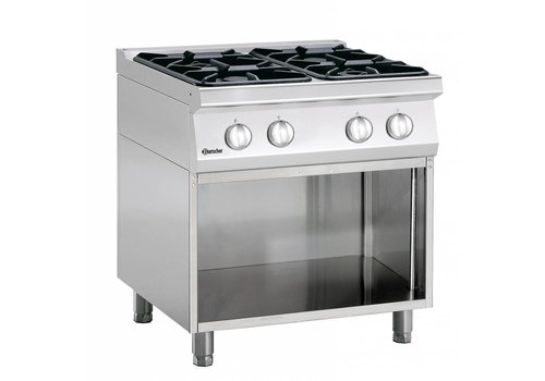  Bartscher 4-burner gas stove with open base Series 700 