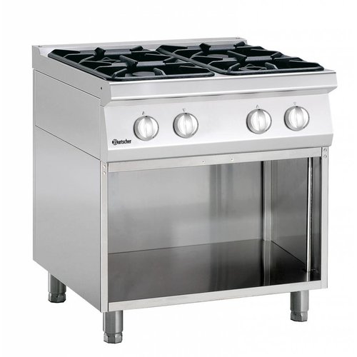  Bartscher 4-burner gas stove with open substructure Series 700 