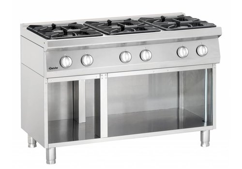  Bartscher Cuisinière à gaz commerciale avec unité de base | 6 brûleurs 