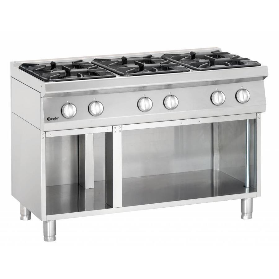 Catering gas stove with substructure | 6 Burners