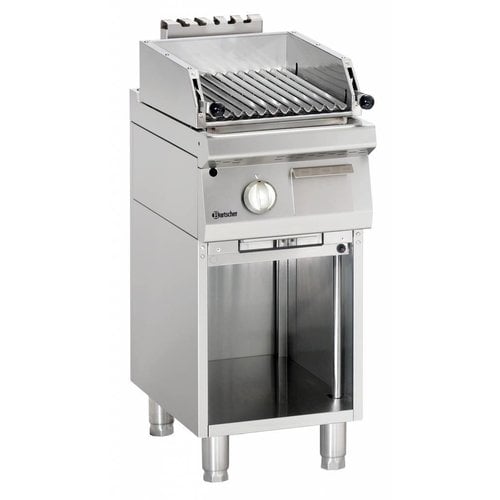  Bartscher Gas lavasteengrill met open onderbouw Serie 700 