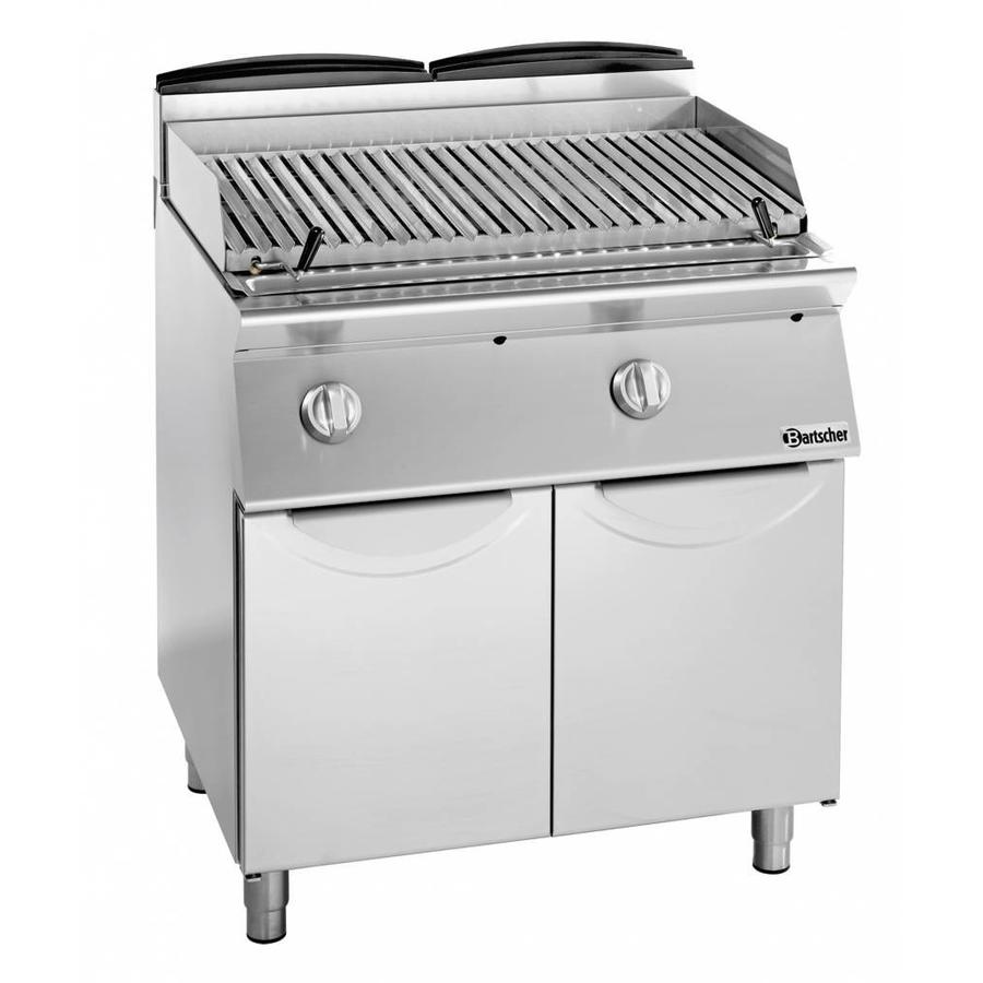 Gas lava stone grill
