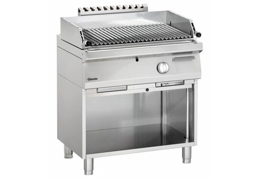  Bartscher Gas lavasteengrill met open onderbouw Serie 700 