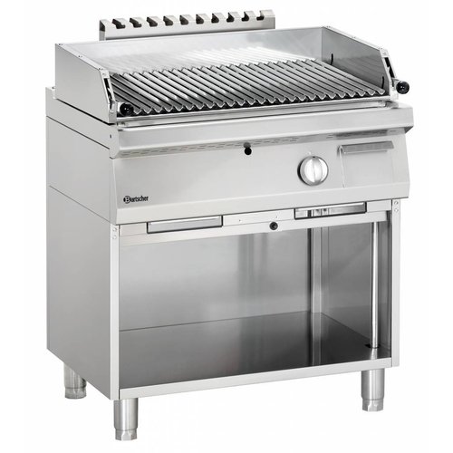  Bartscher Gas lavasteengrill met open onderbouw Serie 700 