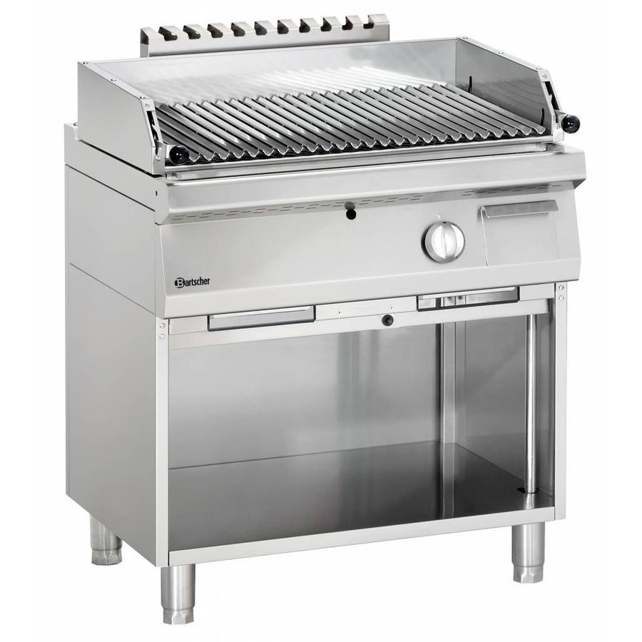 Gas lava stone grill with open substructure Series 700