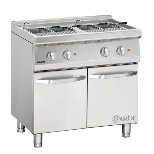  Bartscher Stainless Steel Electric Pasta Cooker 2x24 L with Base 