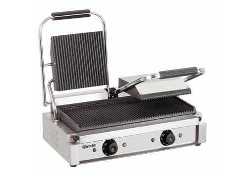  Bartscher Dubbele Contact Grill| Grillplaten Geribbeld 