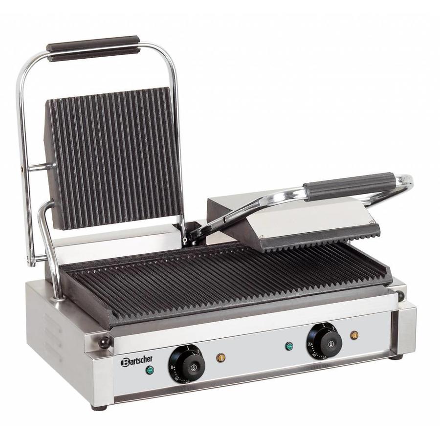 Dubbele Contact Grill| Grillplaten Geribbeld