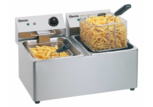  Bartscher Fritteuse 2 x 8 Liter - HORECATOPPER - 2 x 3250 Watt 