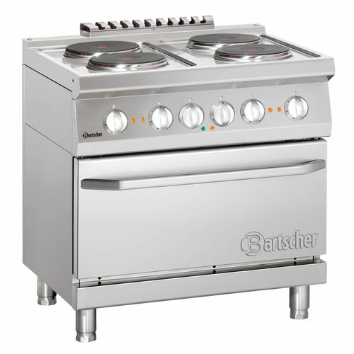  Bartscher Cuisinière avec four électrique | 4 plaques de cuisson 