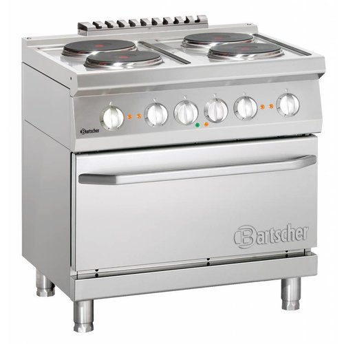  Bartscher Stove with electric oven | 4 hotplates 