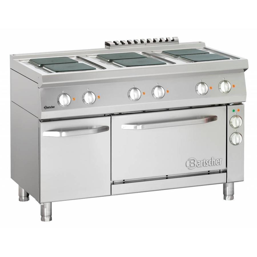 Professional stove with oven and base cabinet