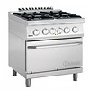 Bartscher Cuisinière à gaz avec four électrique | 4 brûleurs