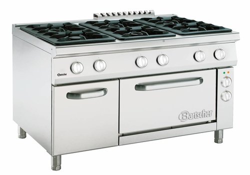  Bartscher 6-burner gas stove Series 900 with electric oven 2/1 GN 