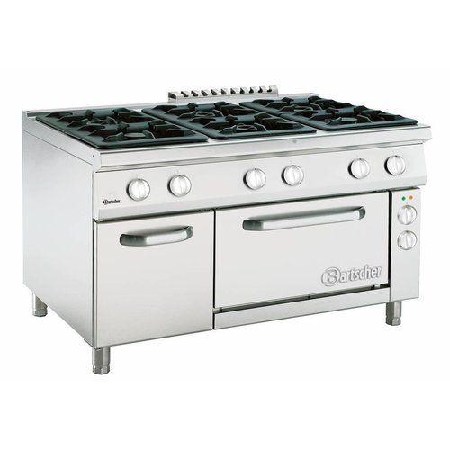  Bartscher 6-burner gas stove Series 900 with electric oven 2/1 GN 