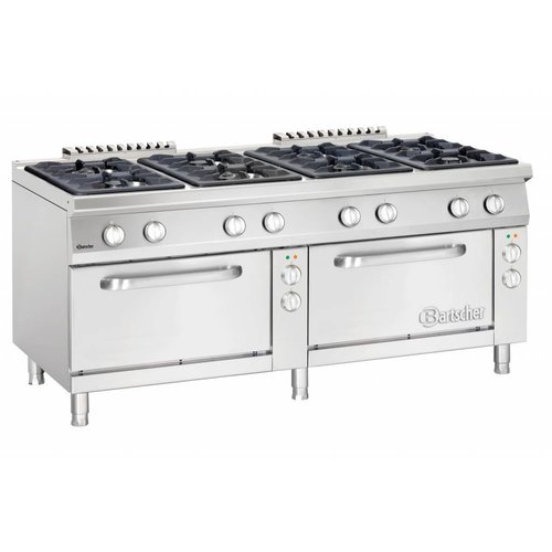  Bartscher Gas stove with 2 electric ovens | 8 Burners 