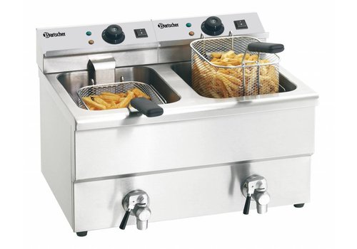  Bartscher Double fryer - 2 x 8 liters 