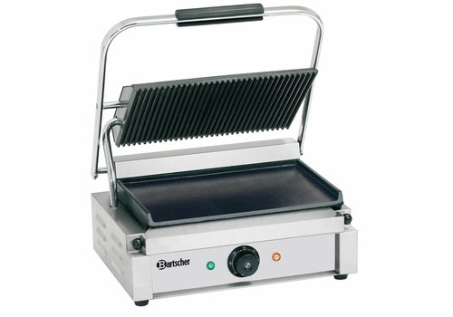  Bartscher Gril de contact électrique | Côtelé et lisse | 41x37x(h)20 cm | MEILLEURES VENTES 