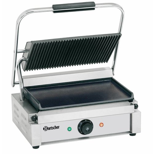  Bartscher Gril de contact électrique | Côtelé et lisse | 41x37x(h)20 cm | MEILLEURES VENTES 