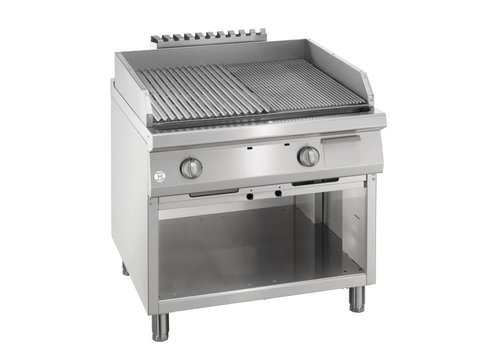  Bartscher Gas lavasteengrill met open onderbouw Serie 900 