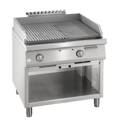  Bartscher Gas lavasteengrill met open onderbouw Serie 900 